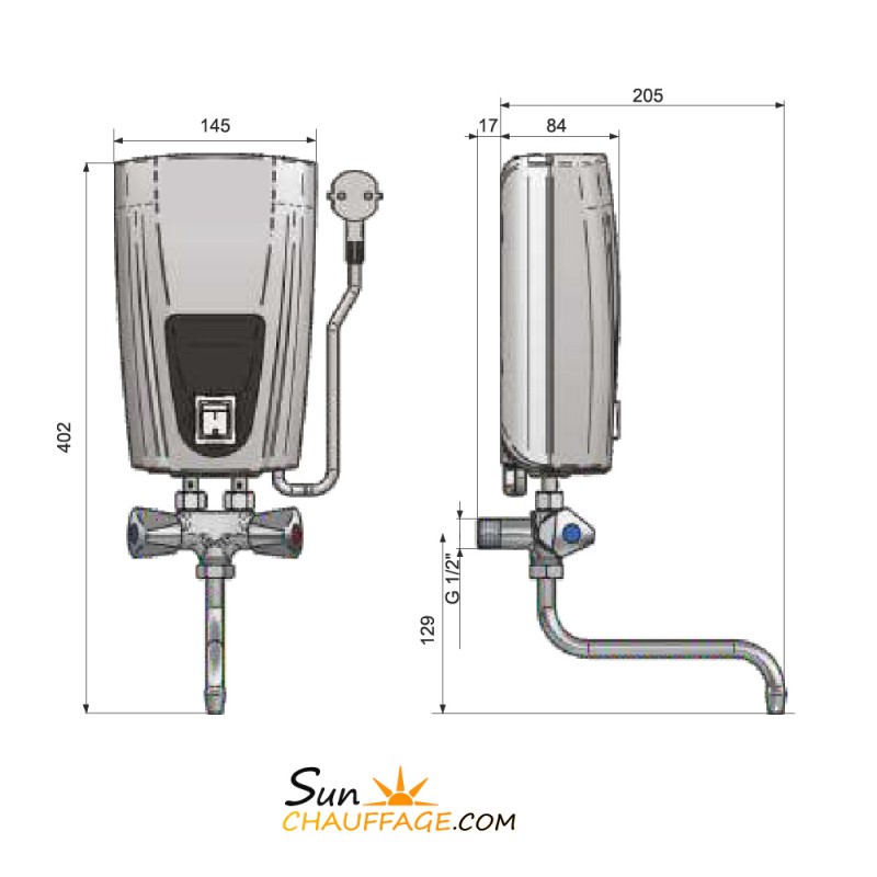 Chauffe eau Electrique Instantané Sur évier Sannover