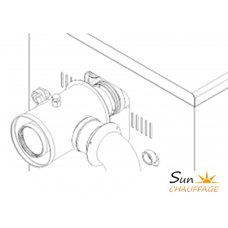 Adaptateur sortie verticale UNIVERSEL gaz condensation et basse température